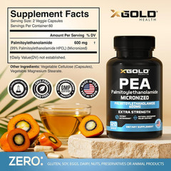 Palmitoylethanolamide Pea Supplement 600 mg | Micronized 99% Highly…