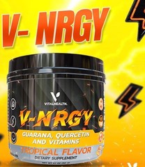 Vital Health® V-NRGY 3.2 oz 90g Natural Energy Vitamin Drink Mix Tropical Flavor