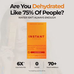 Instant Hydration Sugar Free Electrolyte Powder, Mango Pineapple, 6 Sticks