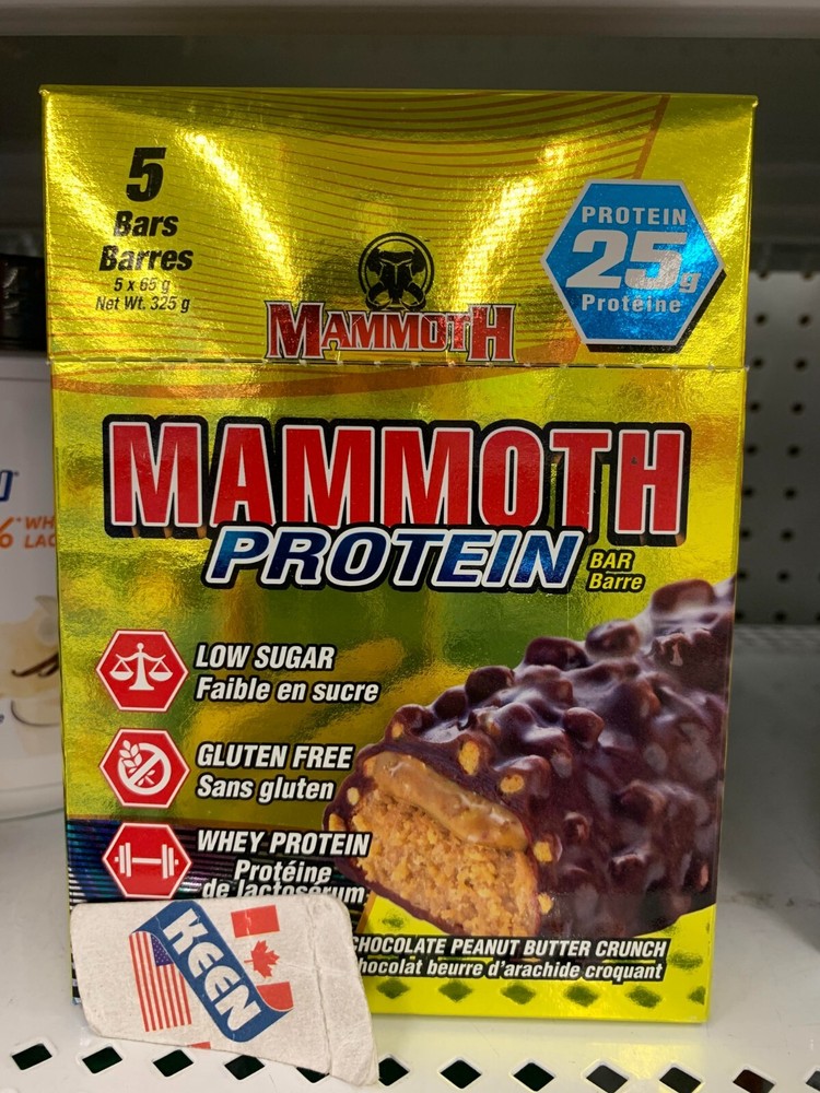 MAMMOTH Protein Bar Chocolate Peanut Butter Crunch 5 x 65 g