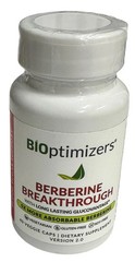 BiOptimizers Berberine Breakthrough 40 Veggie Caps Version 2.0 New Exp. 4/27