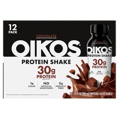 Oikos Protein Shake, Shelf Stable, Chocolate, 30g Protein, 12 fl oz