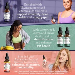 GuruNanda Total Wellness Boost – Liquid Ashwagandha, Black Seed Oil & GutCleanse