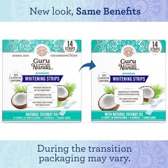 GuruNanda Teeth Whitening Strips-7-Day Treatment w/Non-Slip,Dry Strip Technology
