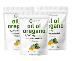 Premium er Oil of Oregano Softgels 6000mg Ingredients Serving,900 Count Premium