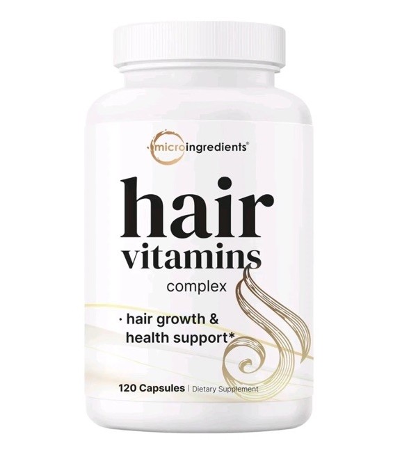 Micro Ingredients Hair Vitamins Complex, 120 Capsules Exp 7/27 2 Months Supply