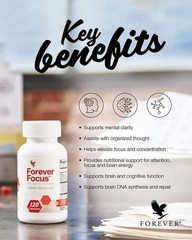 3 X Forever Focus Brain Support Supplement Mental Clarity Focus Capsules