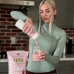 VitaHustle ONE Meal Replacement Shake – Strawberry | Plant-Based P – 15 Servings