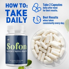 (1 Pack) Sofon Nerve Advanced Nerve Support Strength Formula SofonNerve 60 Caps