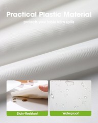 Pureegg Plastic Table Cloth Disposable 10 Pack, 84” Round Table Cloths, Part…