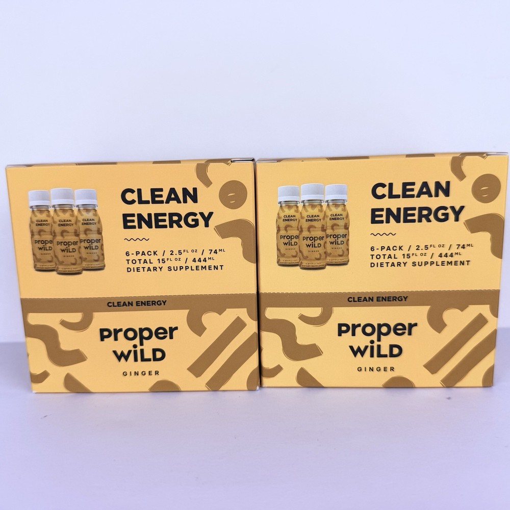 Proper Wild Ginger Energy Shots 2 Packs x 6 Shots Each Exp 1/2028