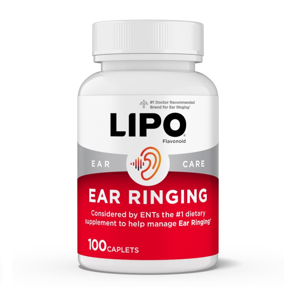 LIPO Ear Ringing Support Supplement – Lemon 100 Count (Pack of 1)
