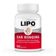 LIPO Ear Ringing Support Supplement – Lemon 100 Count (Pack of 1)