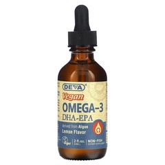 2 X Deva, Vegan Omega-3 DHA-EPA, Lemon, 2 fl oz (60 ml)-worldwide
