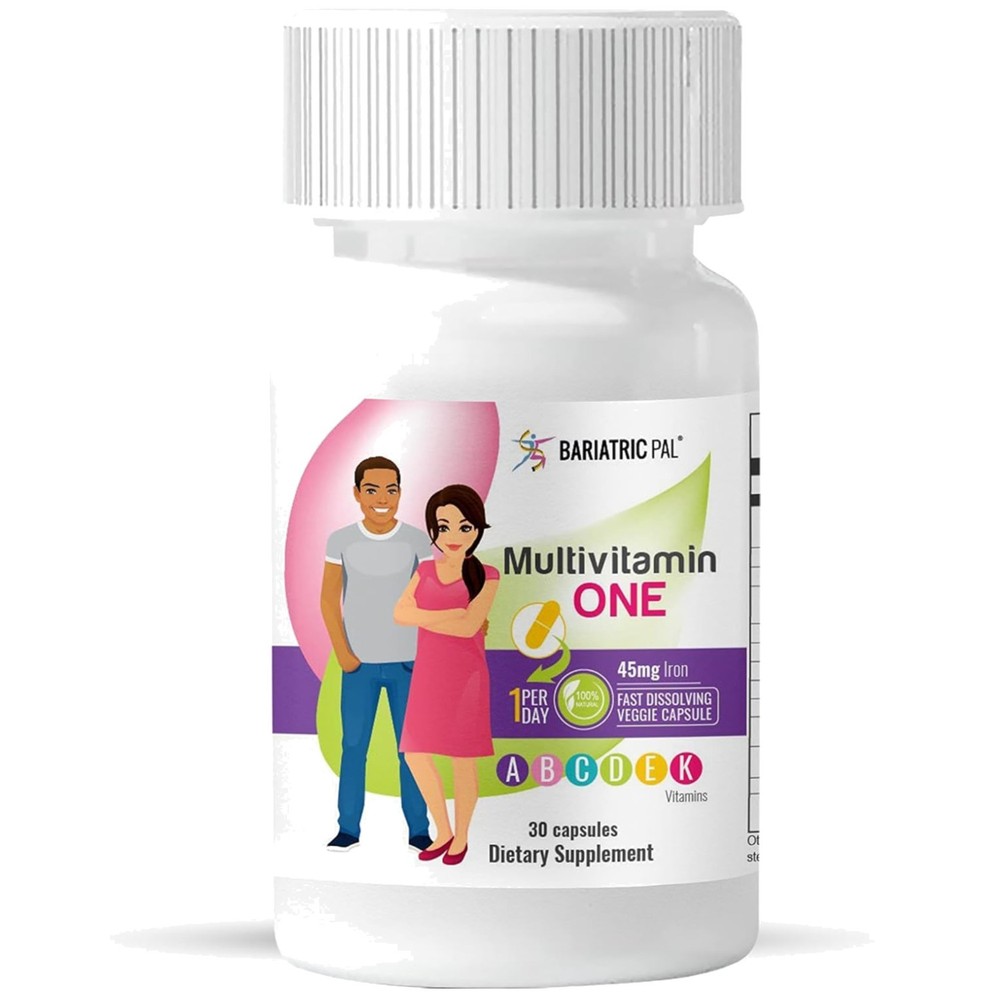 Bariatric One-a-Day Multivitamin with Mint Freshness and 45mg Iron – 30 Capsules
