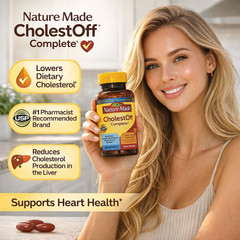 Nature Made CholestOff Complete 120 Count Heart Health Supplement 02/26 Lot o 3
