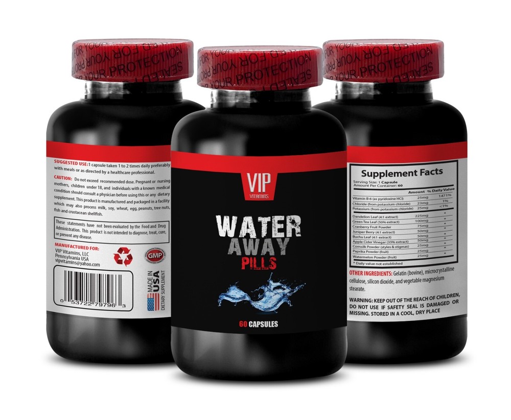 Extra strength hydration – WATER AWAY PILLS 700mg – Bloat support 1 Bottle 60 C