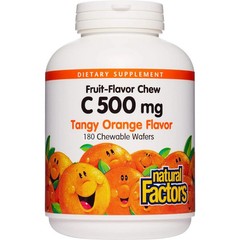 Natural Factors Natural Fruit Chews (Vitamin C 500mg) 180 Chewable Wafers