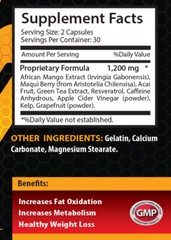 appetite control – Pure AFRICAN MANGO EXTRACT 1200mg – liver support – 3 Bottles