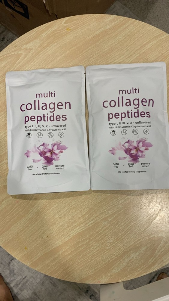 2 Pack Multi Collagen Protein Powder – Hydrolyzed Peptides I, II, III, V, X, 1lb