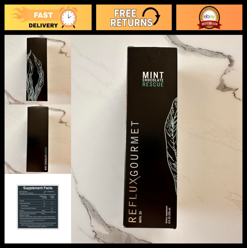 Mint Chocolate Digestive Support – Alginate Complex, Natural Ingredients, 8 Fl.