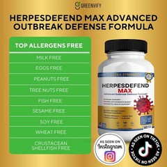 Herpes Defend Max, Extra Strength Advanced Defense Formula, 60 Capsules, with