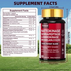 Nattokinase 4,000 FU Heart & Cardiovascular Health, Circulatory Support Non-GMO