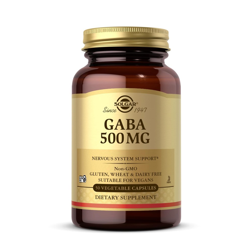 Solgar GABA 500 mg, 50 Vegetable Capsules – 50 count (Pack of 1), Default