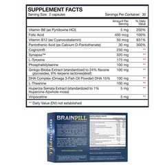 Brain Pill Focus & Memory Cognizin Citicoline Synapsa Bacopa 120 Caps BrainPill
