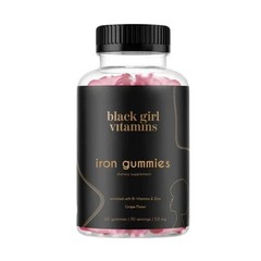 Black Girl Vitamins Iron Gummies – Supports Iron Deficiency – 60 Gummies