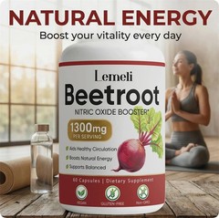 Share Lemeli Beetroot – 1300mg, Lemeli Beet Root Supplement 60 Capsules