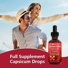 Cayenne Pepper Supplement Liquid Drops + Hawthorn Berry – Pack 2