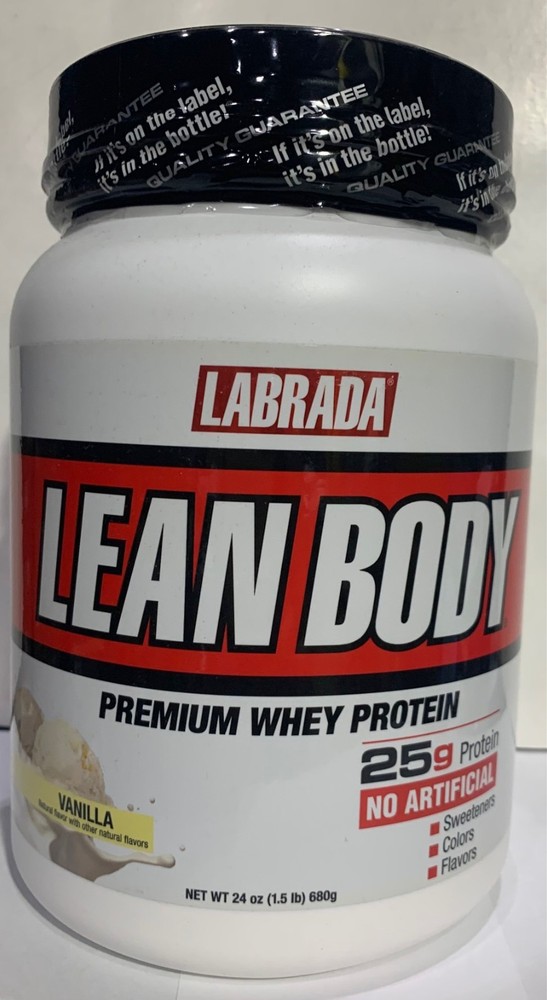 Labrada Lean Body Premium Whey Protein Powder- Vanilla- 25g Protein – 1.5lb/24oz