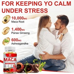 1-3 Packs Peruvian Maca Root Extract Capsules for Men & Women 120 Capsules