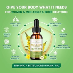 Mullein drops for Lung, Mullein Leaf Extract, Super Concentrated Tincture