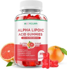 Alpha Lipoic Acid Gummies 600mg, Support Antioxidant, Nerve, Metabolic & Live…