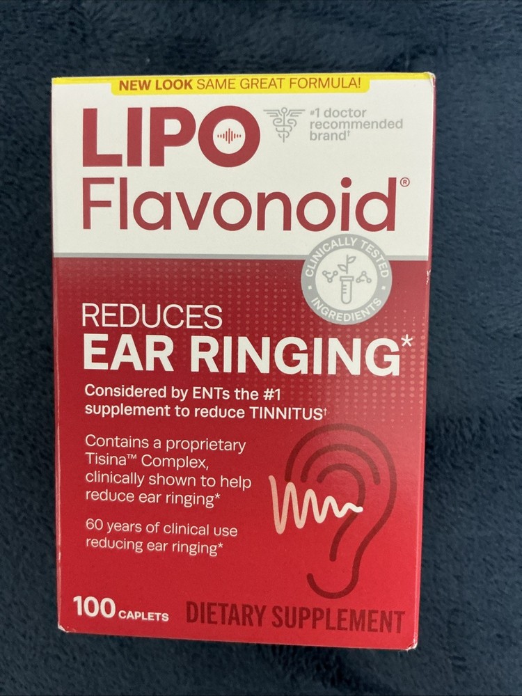 Lipo-Flavonoid – Helps Reduce Ear Ringing- 90 Caplets- Expires 2/2028