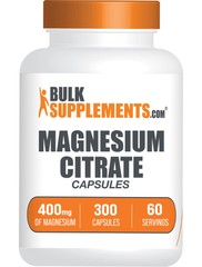BulkSupplements Magnesium Citrate Capsules – 400mg Per Serving