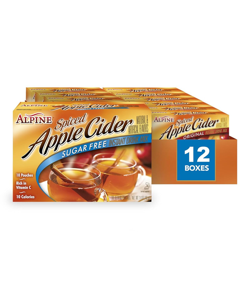 Sugar Free Spiced Apple Cider Instant Drink Mix, Rich in Vitamin C and Low Ca…