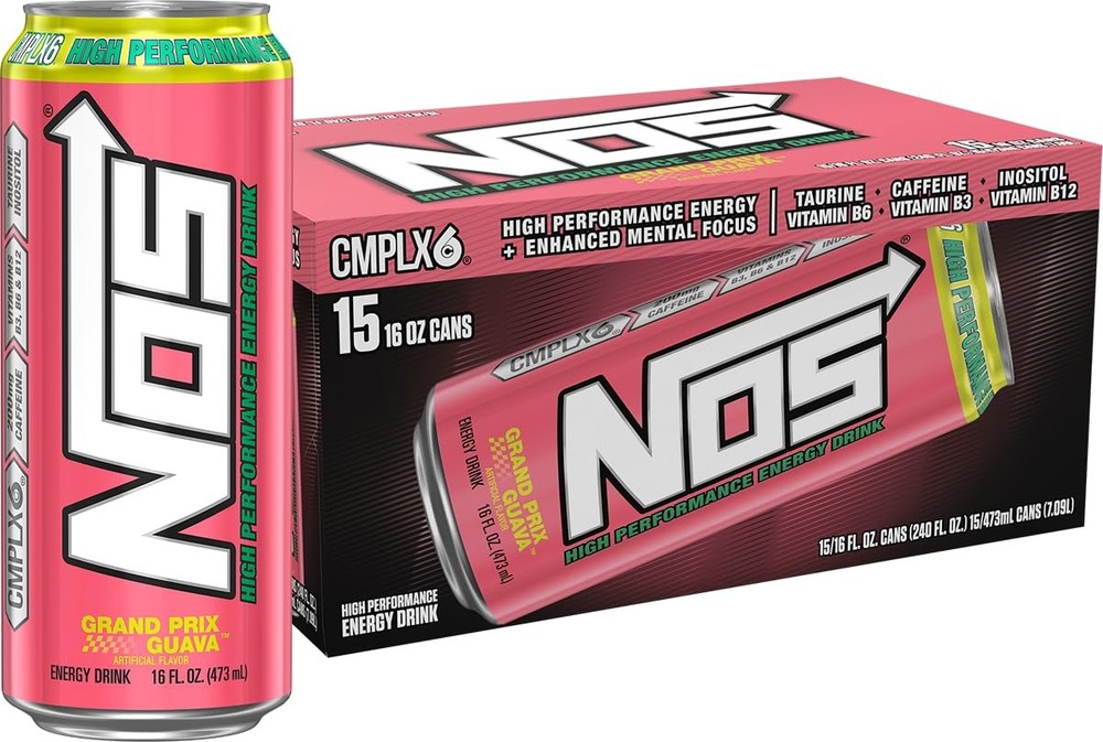 Grand Prix Guava: High Performance Energy Drink. 16 Fl oz (Pack of 15)