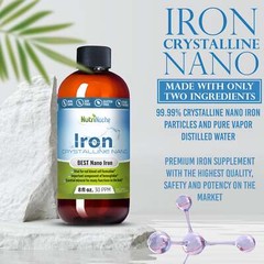 NutriNoche Liquid Iron | 99.99% Ultra Pure Crystalline Nano Iron Particles