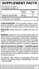 Maintenance Dietary Supplement Caplets, Purple, Beetroot, 60 Count