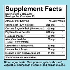 15 Day Cleanse Bowel Colon Intestinal Cleansing Detox Gut Support Capsules