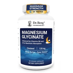 Dr. Berg Magnesium Glycinate 90ct – 4-in-1 Chelated for 90 Count (Pack of 1)