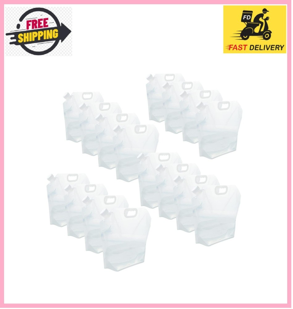 16-Pack Collapsible Water Containers (2.6 Gallon / 10L Each) – BPA Free Water