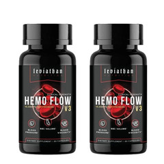 3pcs Leviathan Nutrition Hemo Flow Supplement with Nattokinase for Nitric Oxide