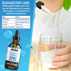 Zinc Supplements Liquid Drops Organic – Pure Organic Ionic Liquid Zinc Supplemen