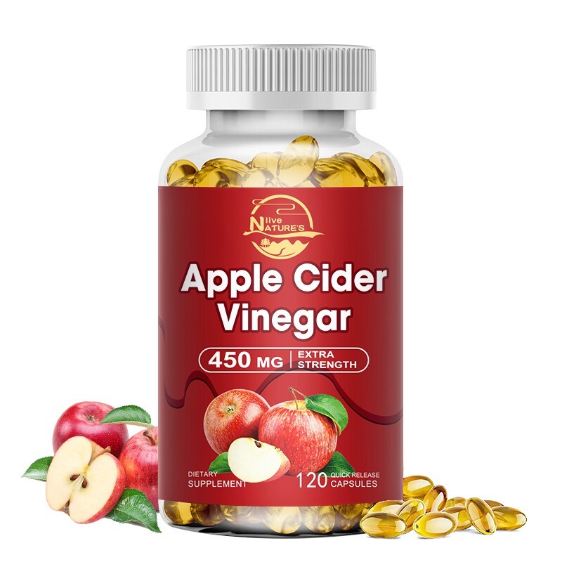 Apple Cider Vinegar Capsules | 2400mg | 120 Count | Non-GMO | by Nature’s Live