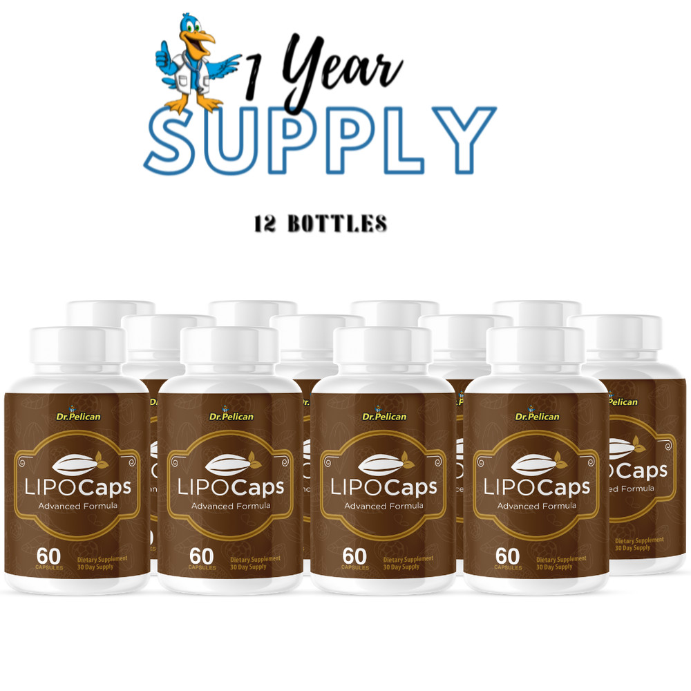 LipoCaps- Metabolism Support, Weight Management Supplement- 12 Bottles