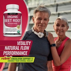 Toplux Organic Beet Root Tablets–Nitric Oxide Booster for Heart Health